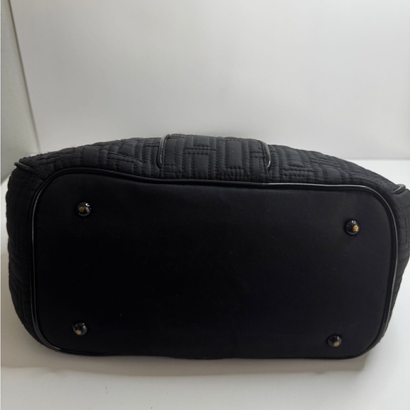 Vera Bradley Black Quilted Shoulder Handbag Tote Hobo Classic Travel - Picture 4 of 10